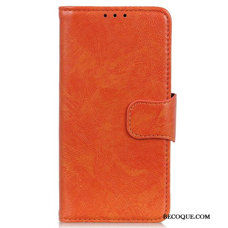 Etui Folio Motorola Edge 50 Neo Skóra O Teksturze Nappa Etui Ochronne