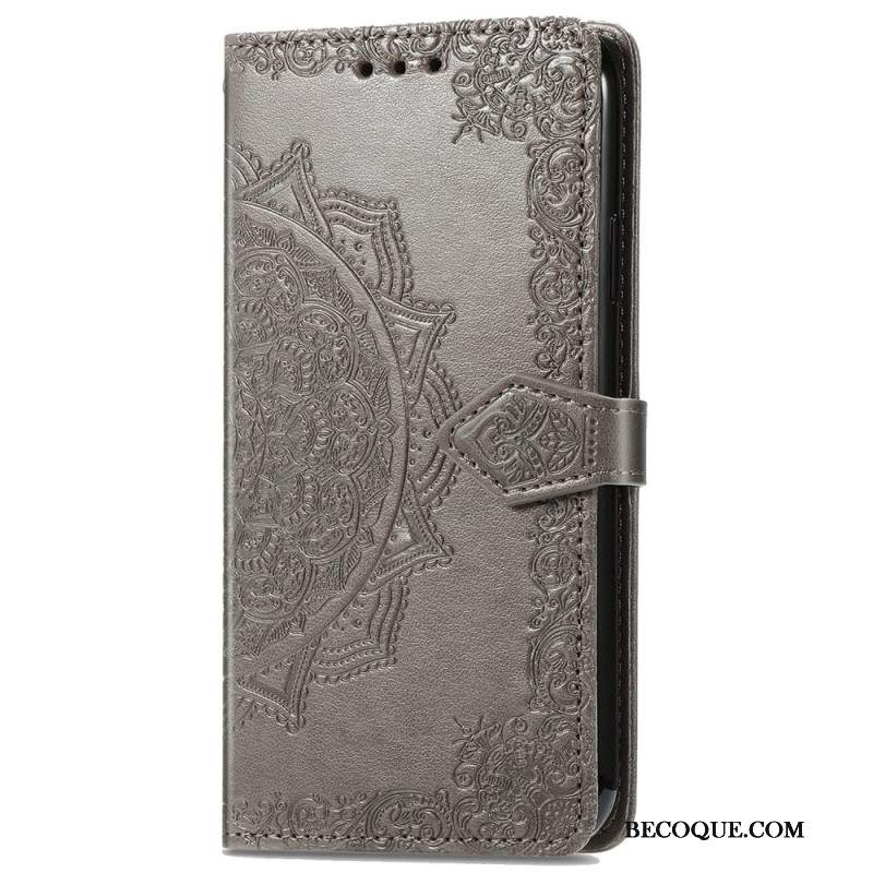 Etui Folio Motorola Edge 50 Pro Barokowa Mandala Z Paskiem Etui Ochronne