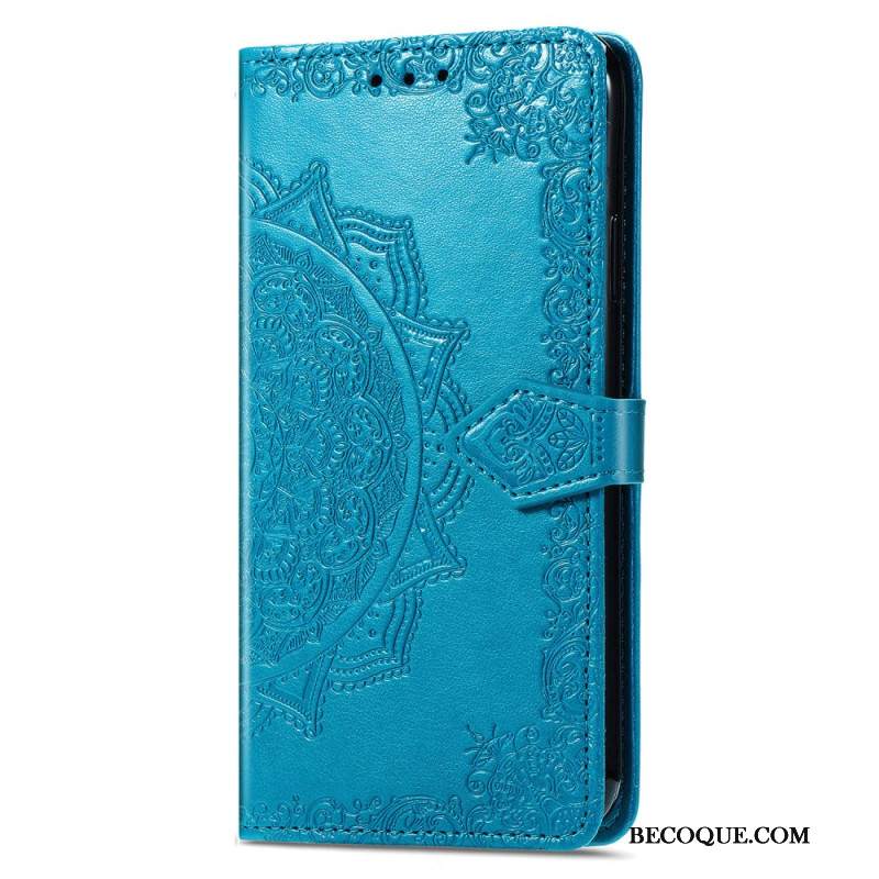 Etui Folio Motorola Edge 50 Pro Barokowa Mandala Z Paskiem Etui Ochronne