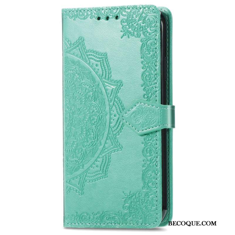 Etui Folio Motorola Edge 50 Pro Barokowa Mandala Z Paskiem Etui Ochronne