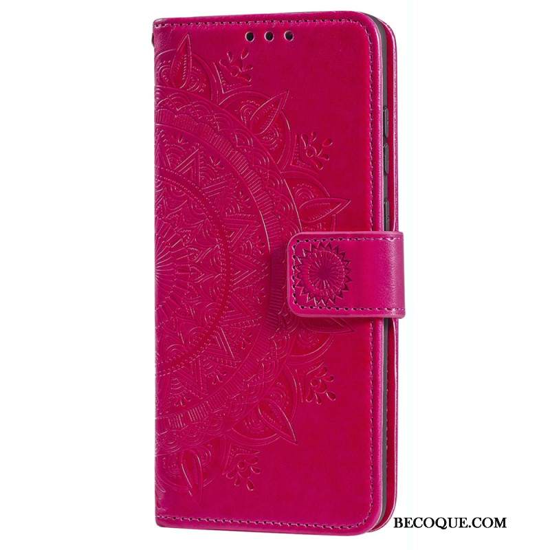 Etui Folio Motorola Edge 50 Pro Mandala Słońce Z Paskiem Etui Ochronne