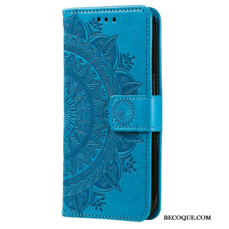 Etui Folio Motorola Edge 50 Pro Mandala Słońce Z Paskiem Etui Ochronne