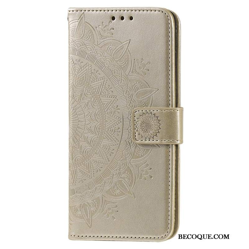 Etui Folio Motorola Edge 50 Pro Mandala Słońce Z Paskiem Etui Ochronne