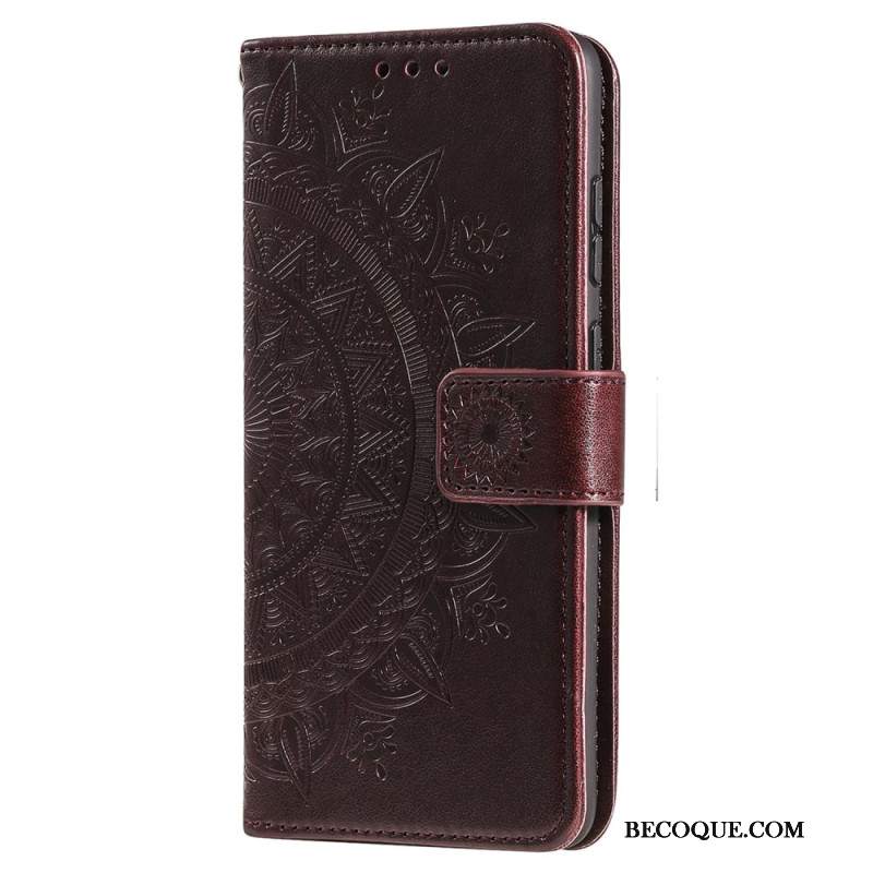 Etui Folio Motorola Edge 50 Pro Mandala Słońce Z Paskiem Etui Ochronne