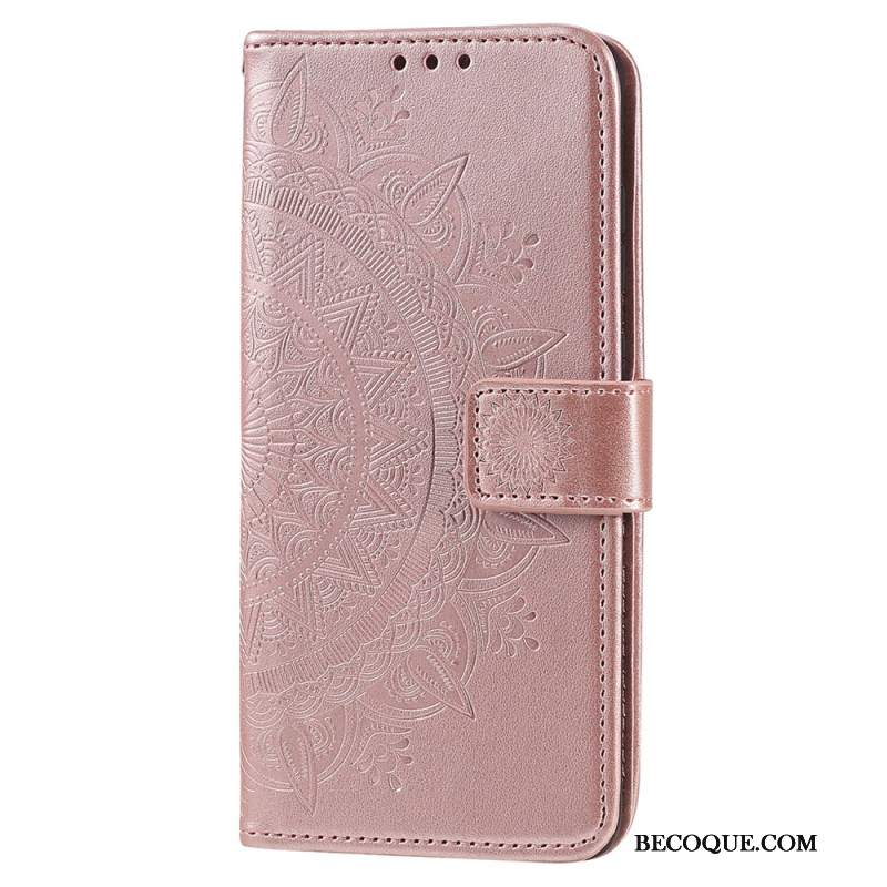 Etui Folio Motorola Edge 50 Pro Mandala Słońce Z Paskiem Etui Ochronne