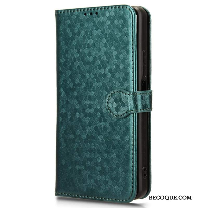 Etui Folio Motorola Edge 50 Ultra Błyszczące Kropki Z Paskiem