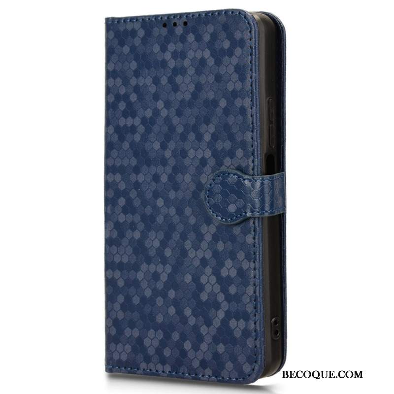 Etui Folio Motorola Edge 50 Ultra Błyszczące Kropki Z Paskiem