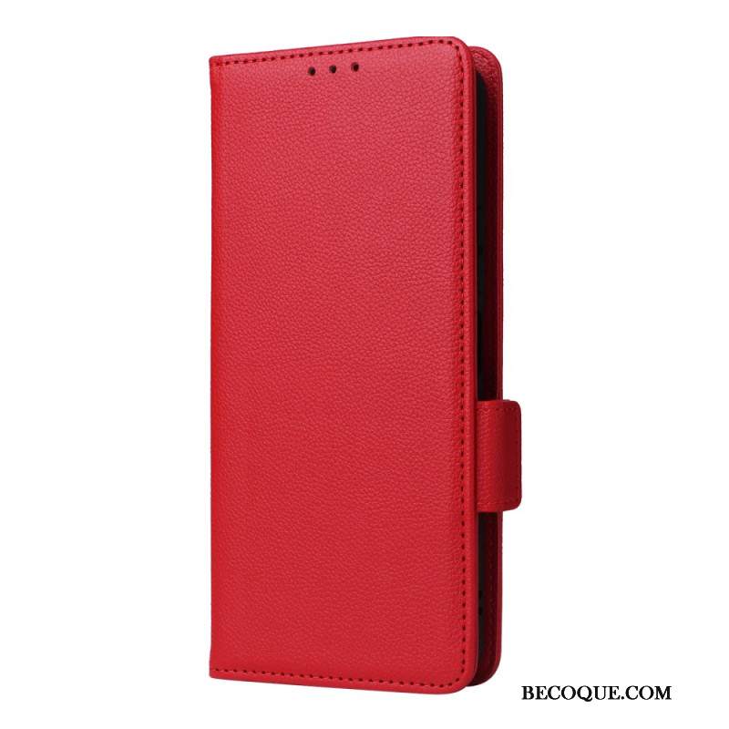 Etui Folio Motorola Edge 50 Ultra Sztuczna Skóra Litchi Z Paskiem