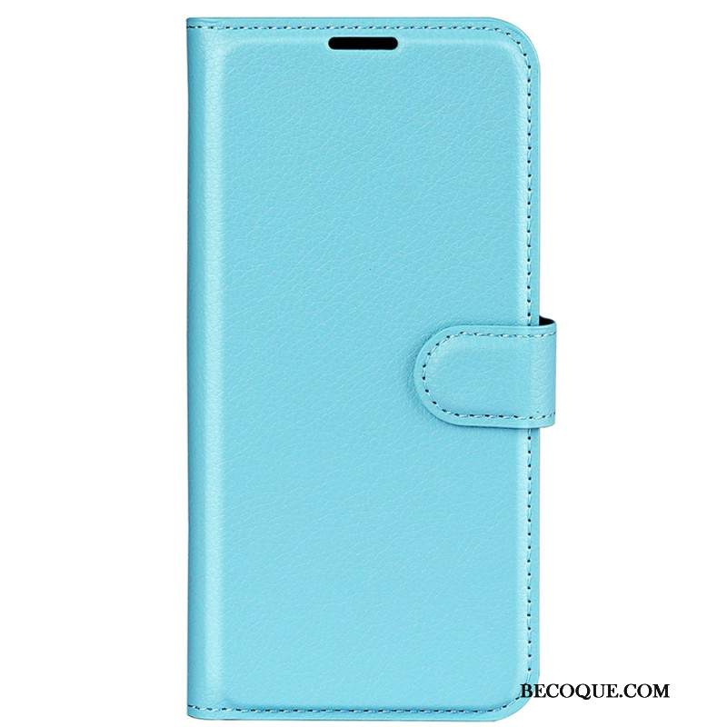 Etui Folio Oneplus 12r Klasyczna Sztuczna Skóra Litchi Etui Ochronne