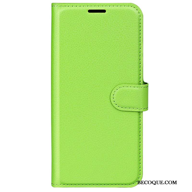 Etui Folio Oneplus 12r Klasyczna Sztuczna Skóra Litchi Etui Ochronne