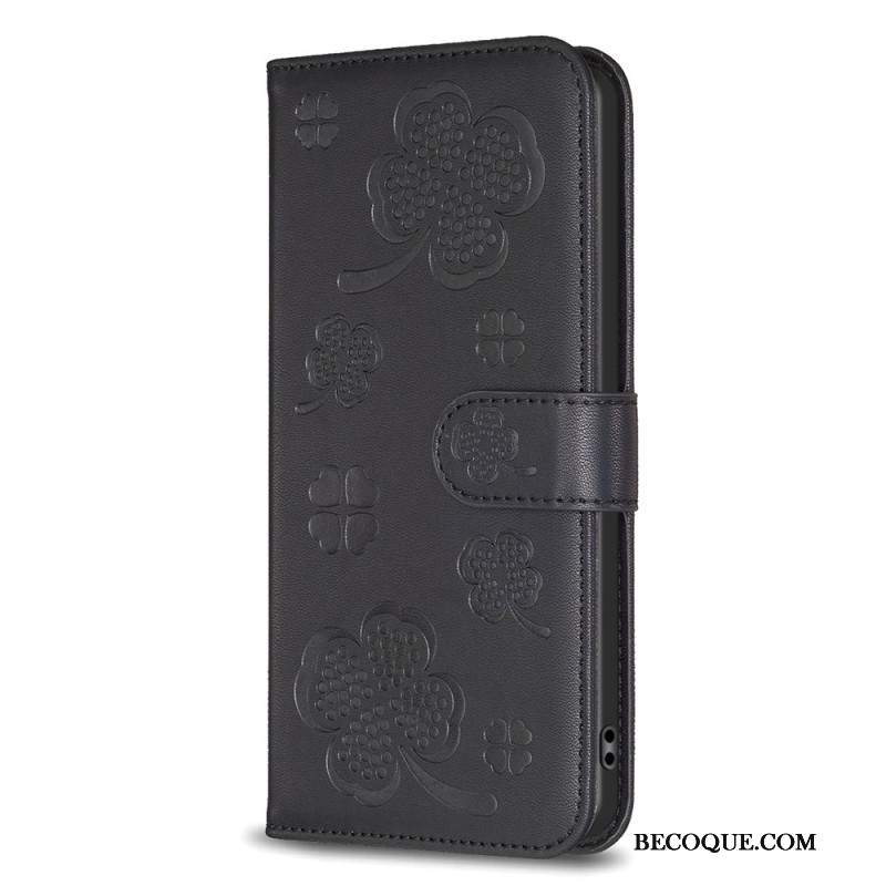 Etui Folio Oppo A98 5g Koniczyny Etui Ochronne