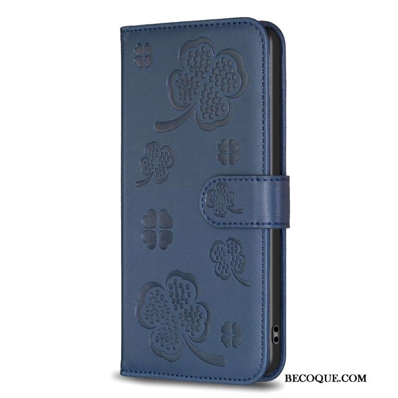 Etui Folio Oppo A98 5g Koniczyny Etui Ochronne