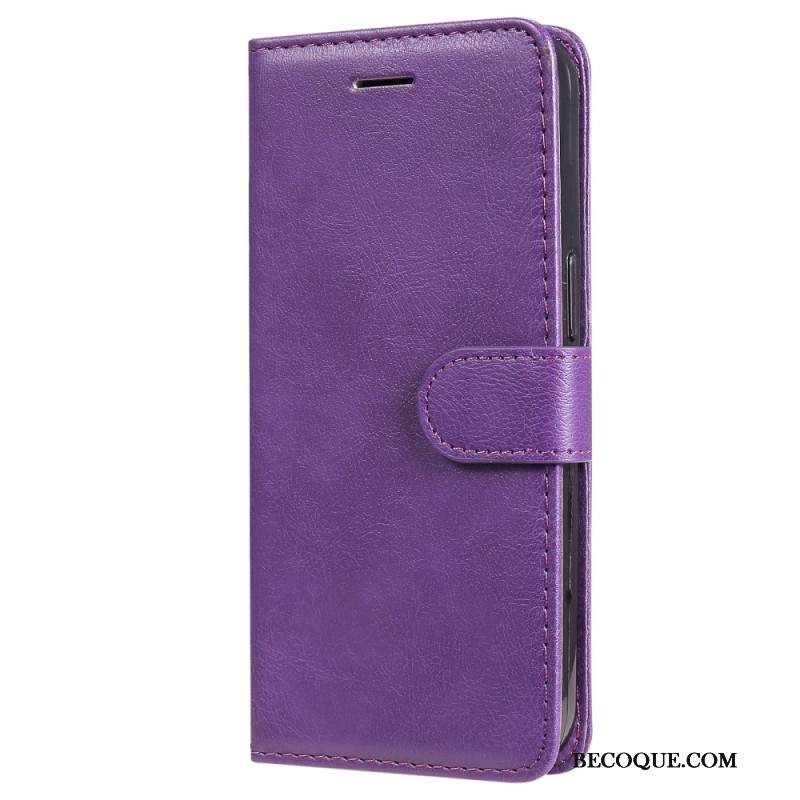 Etui Folio Oppo Reno 11f 5g Zwykła Sztuczna Skóra Z Paskiem Etui Ochronne