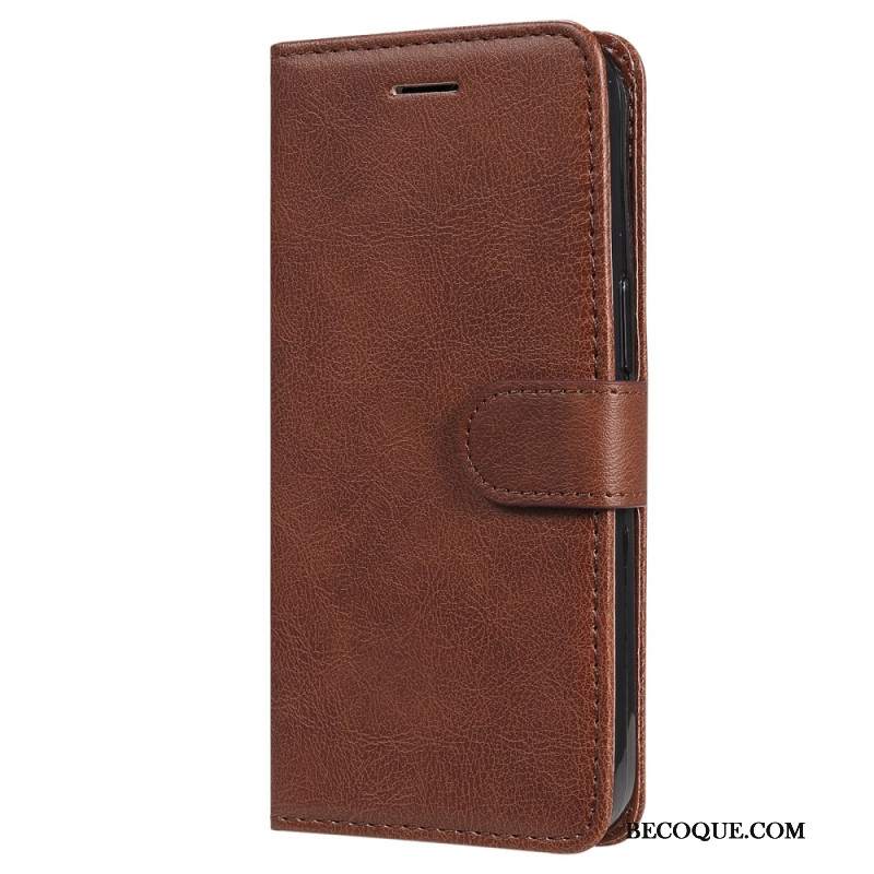 Etui Folio Oppo Reno 11f 5g Zwykła Sztuczna Skóra Z Paskiem Etui Ochronne
