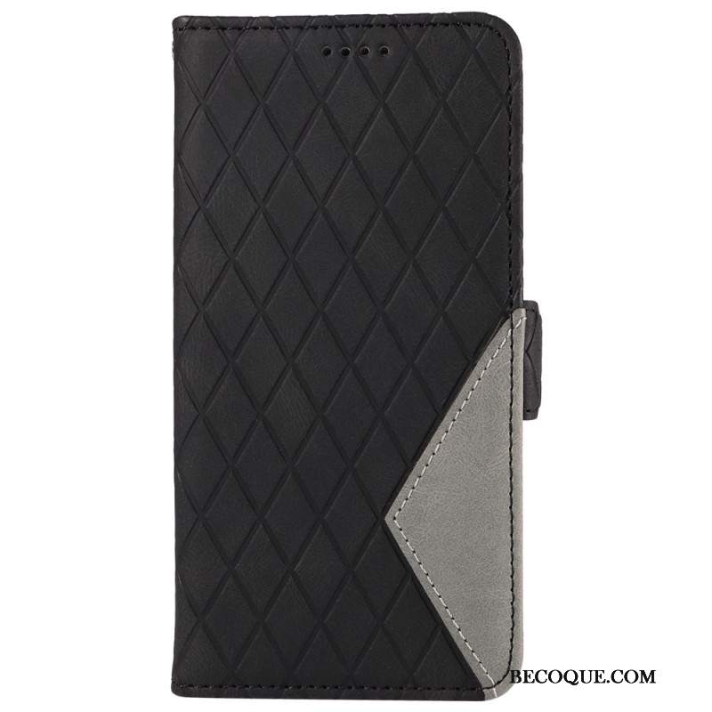 Etui Folio Oppo Reno 12 5g Diamentowe Nadruki Z Paskiem Etui Ochronne