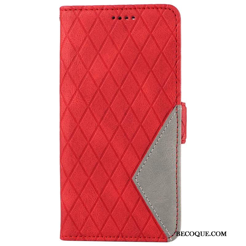 Etui Folio Oppo Reno 12 5g Diamentowe Nadruki Z Paskiem Etui Ochronne
