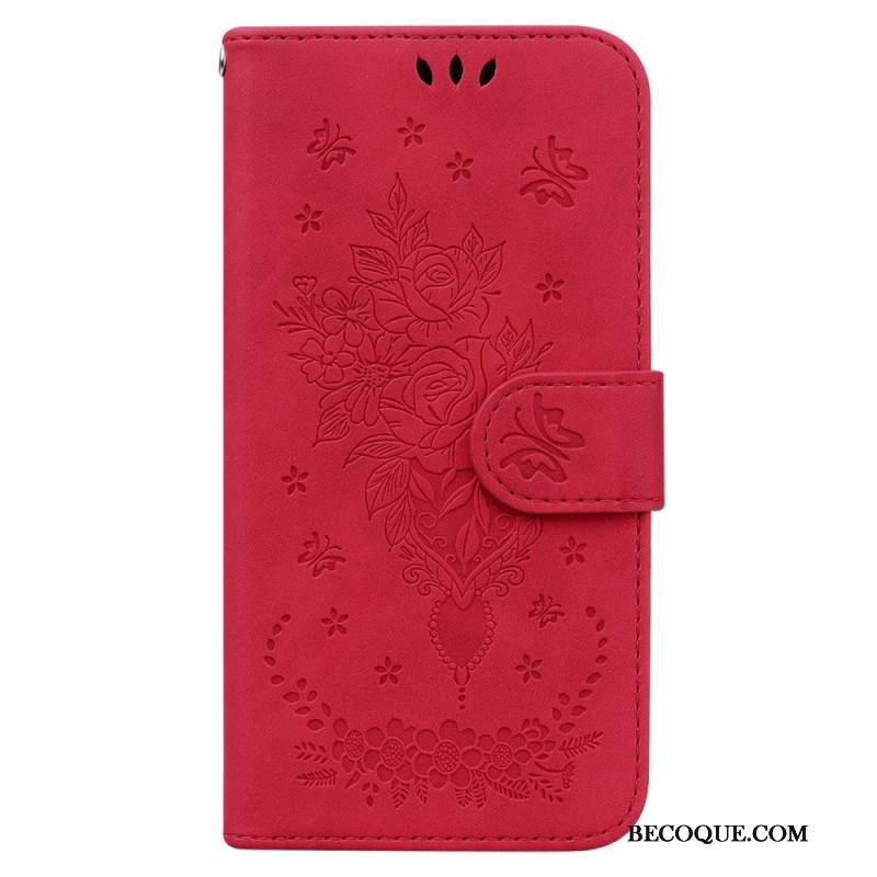 Etui Folio Oppo Reno 12 5g Kwiatowa Sukienka Z Paskiem