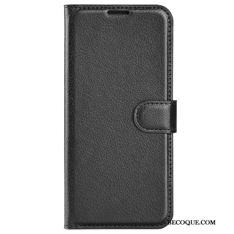 Etui Folio Oppo Reno 12f 5g Klasyczna Sztuczna Skóra Litchi Etui Ochronne