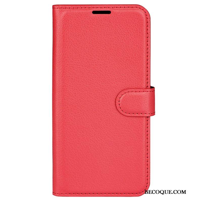 Etui Folio Oppo Reno 12f 5g Klasyczna Sztuczna Skóra Litchi Etui Ochronne