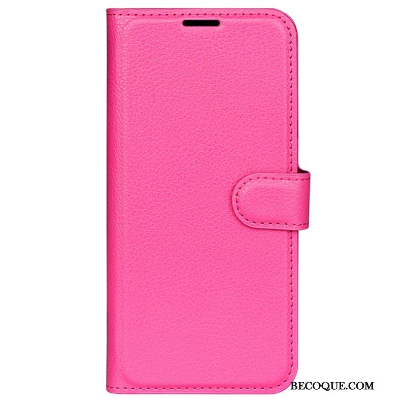 Etui Folio Oppo Reno 12f 5g Klasyczna Sztuczna Skóra Litchi Etui Ochronne