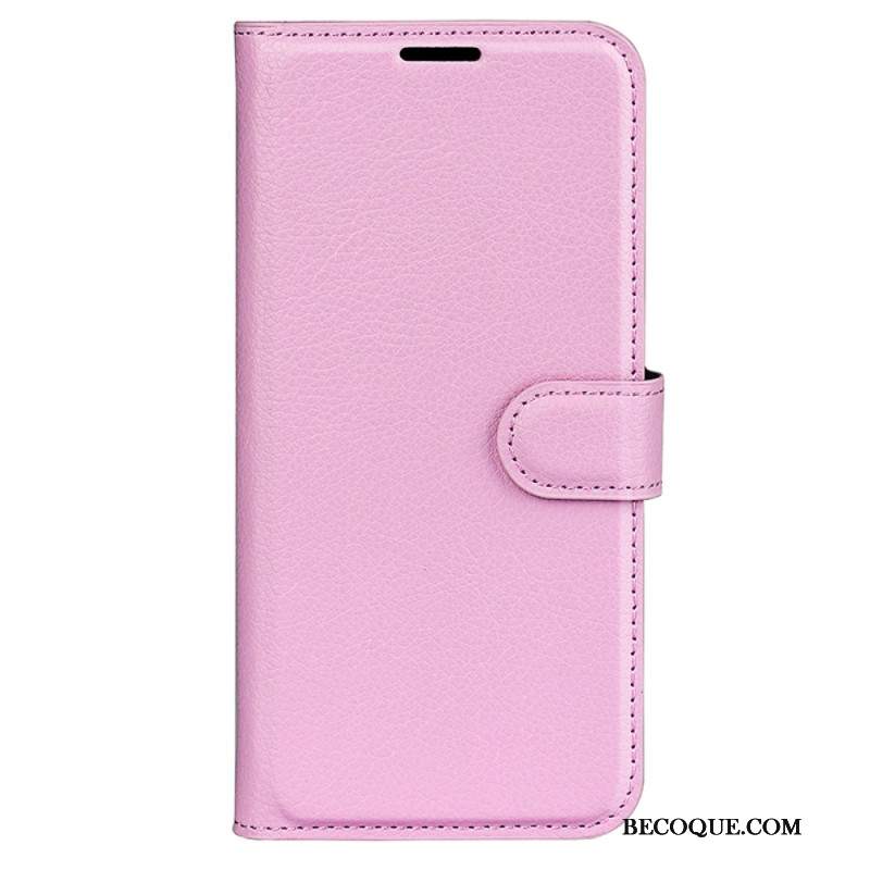 Etui Folio Oppo Reno 12f 5g Klasyczna Sztuczna Skóra Litchi Etui Ochronne
