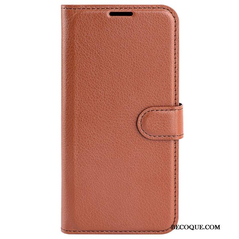 Etui Folio Oppo Reno 12f 5g Klasyczna Sztuczna Skóra Litchi Etui Ochronne