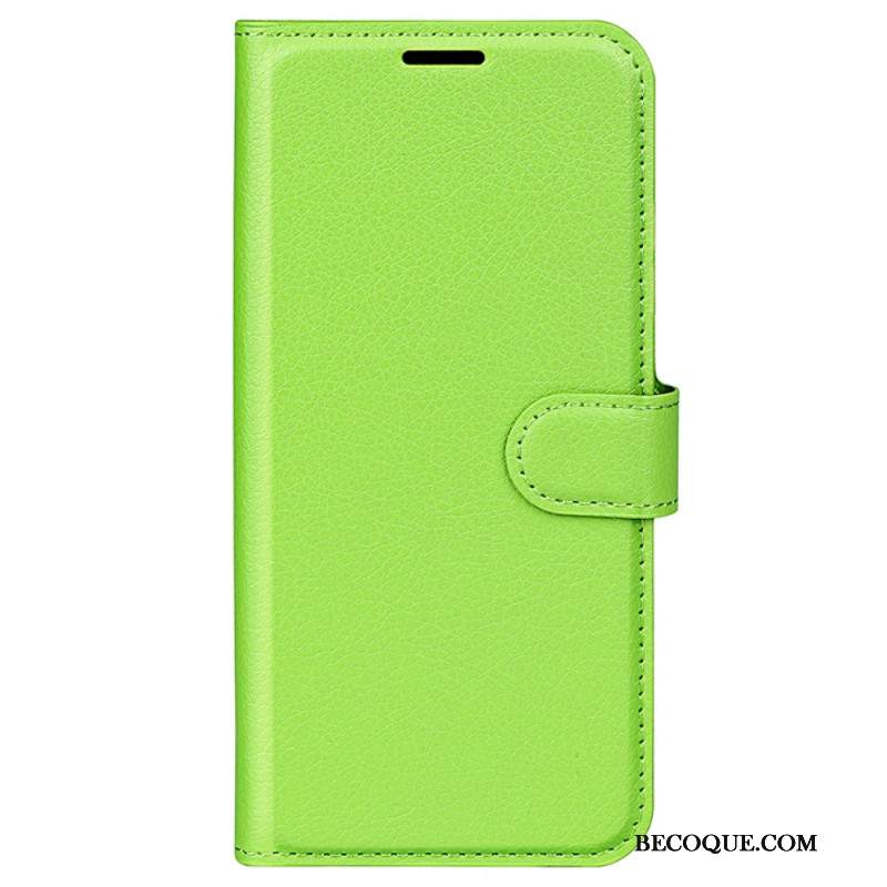 Etui Folio Oppo Reno 12f 5g Klasyczna Sztuczna Skóra Litchi Etui Ochronne