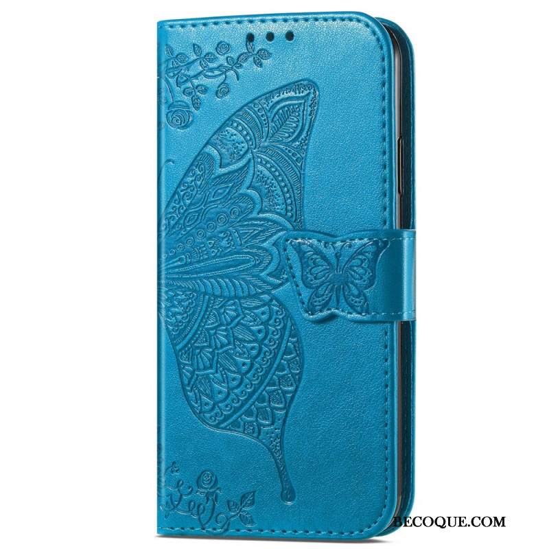 Etui Folio Realme 12 Pro / 12 Pro Plus Barokowy Motyl Z Paskiem Etui Ochronne