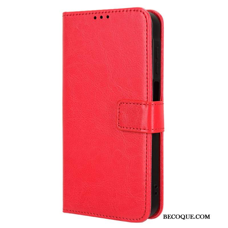Etui Folio Samsung Galaxy A15 5g Błyszcząca Sztuczna Skóra Z Paskiem