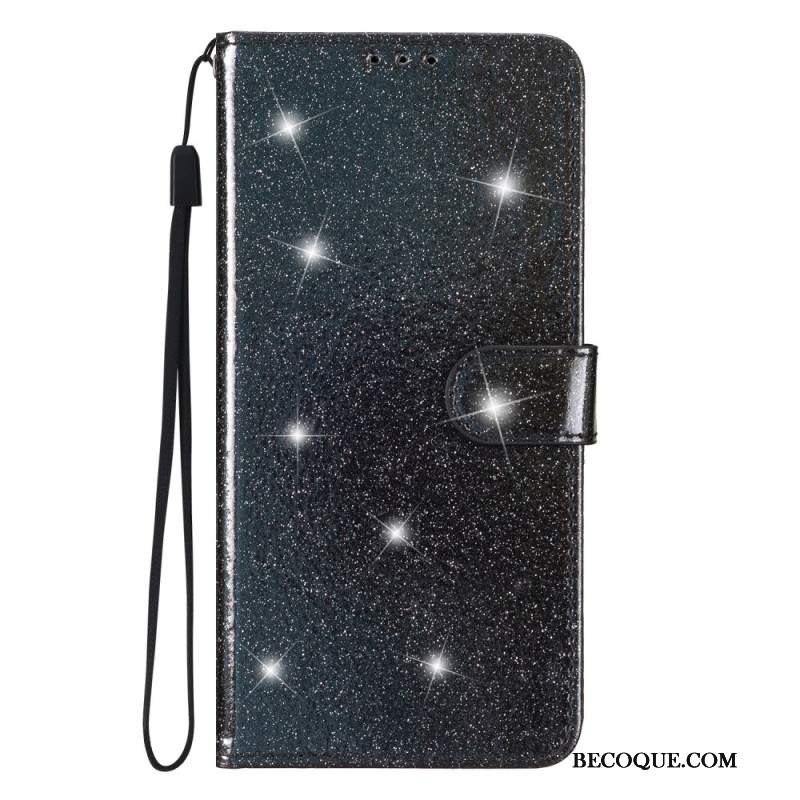 Etui Folio Samsung Galaxy A15 5g Cekiny Z Paskami Etui Ochronne