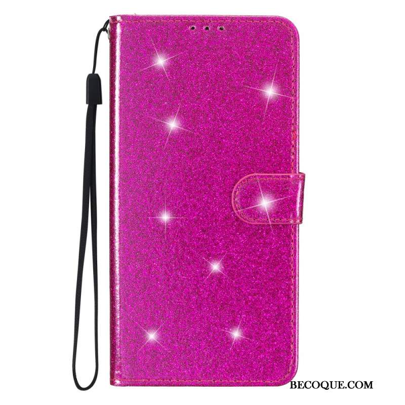 Etui Folio Samsung Galaxy A15 5g Cekiny Z Paskami Etui Ochronne