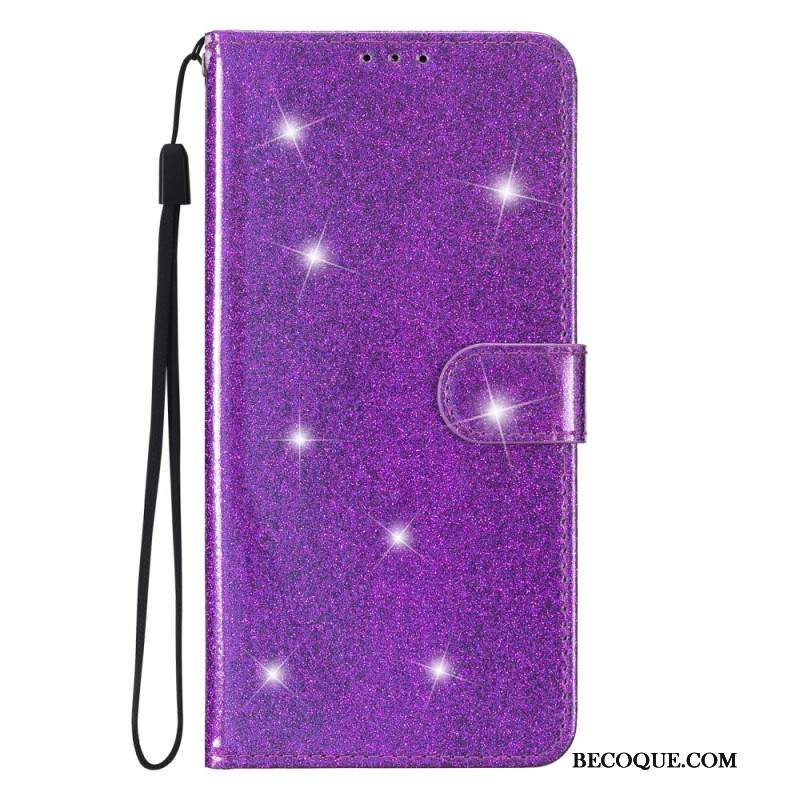 Etui Folio Samsung Galaxy A15 5g Cekiny Z Paskami Etui Ochronne