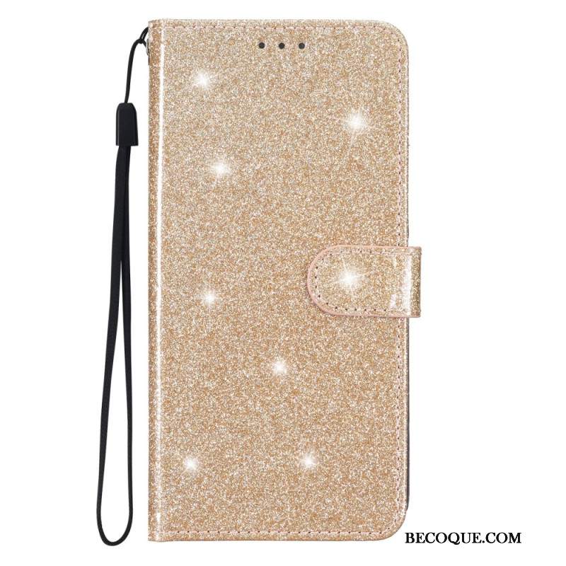 Etui Folio Samsung Galaxy A15 5g Cekiny Z Paskami Etui Ochronne