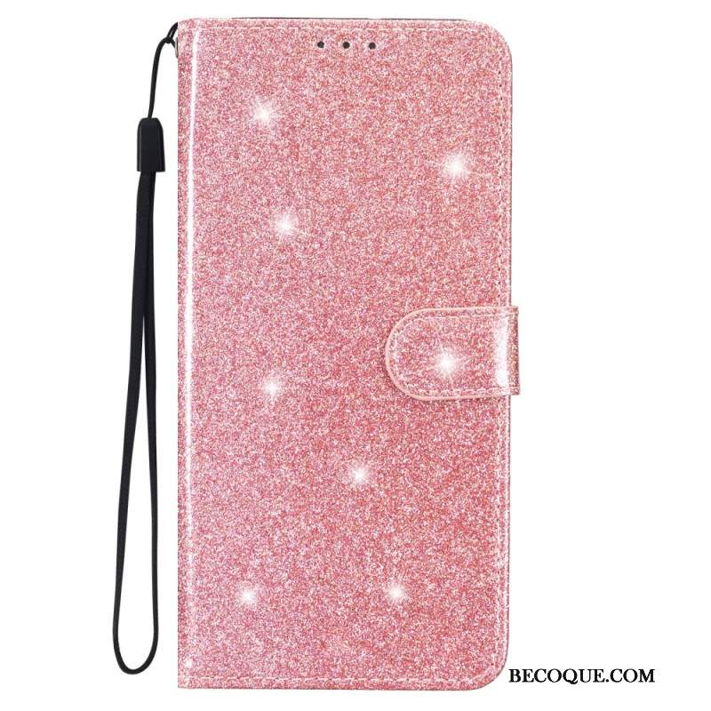 Etui Folio Samsung Galaxy A15 5g Cekiny Z Paskami Etui Ochronne