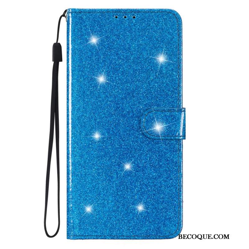Etui Folio Samsung Galaxy A15 5g Cekiny Z Paskami Etui Ochronne