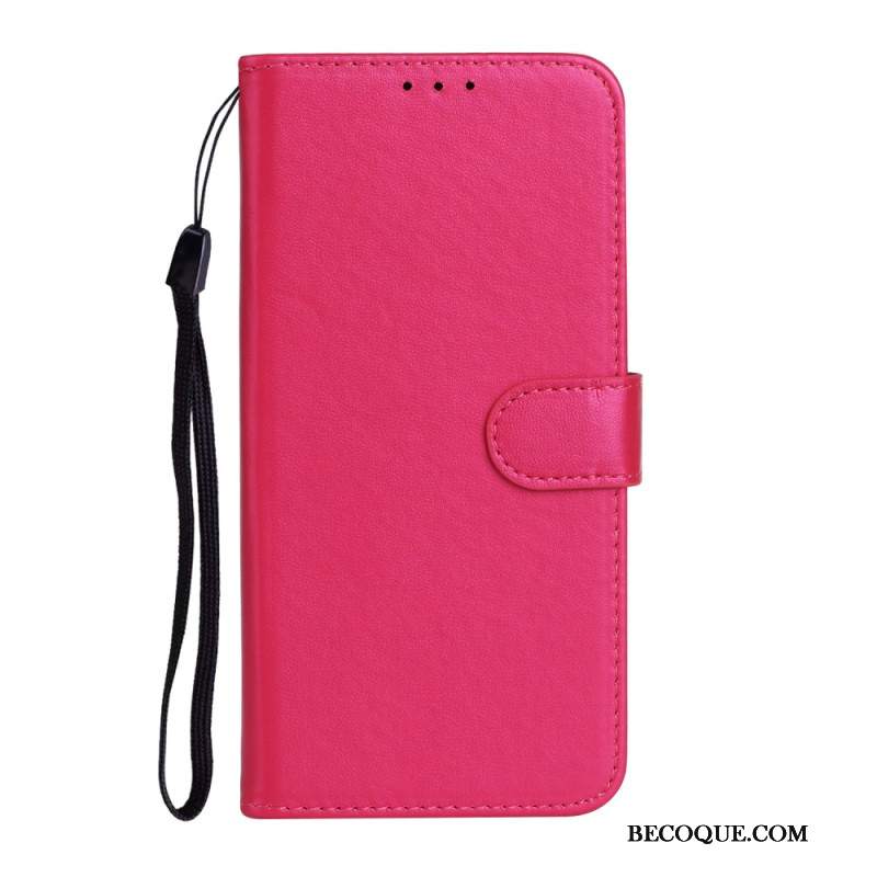 Etui Folio Samsung Galaxy A15 5g Gładka Tekstura Z Paskiem