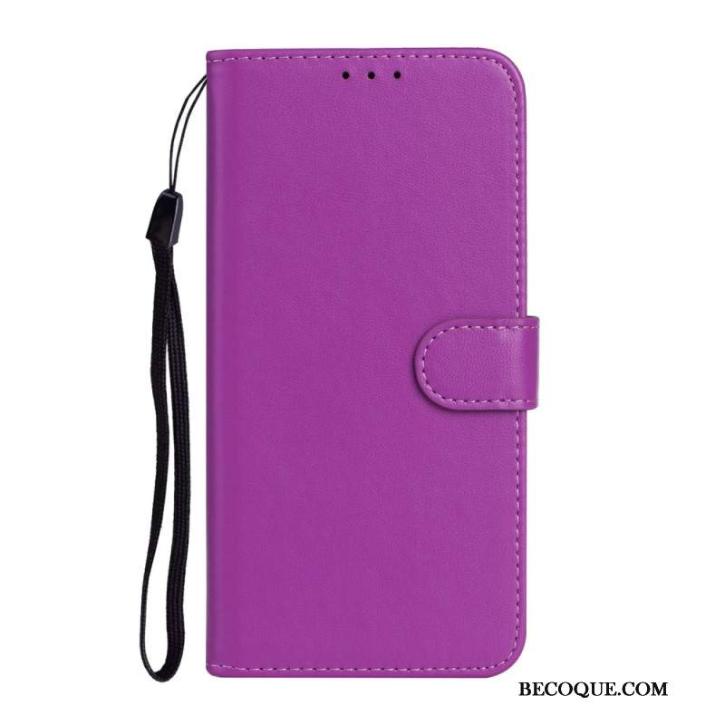 Etui Folio Samsung Galaxy A15 5g Gładka Tekstura Z Paskiem