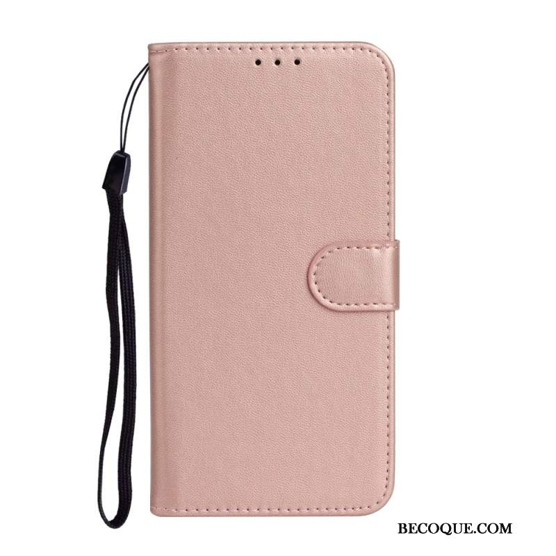 Etui Folio Samsung Galaxy A15 5g Gładka Tekstura Z Paskiem