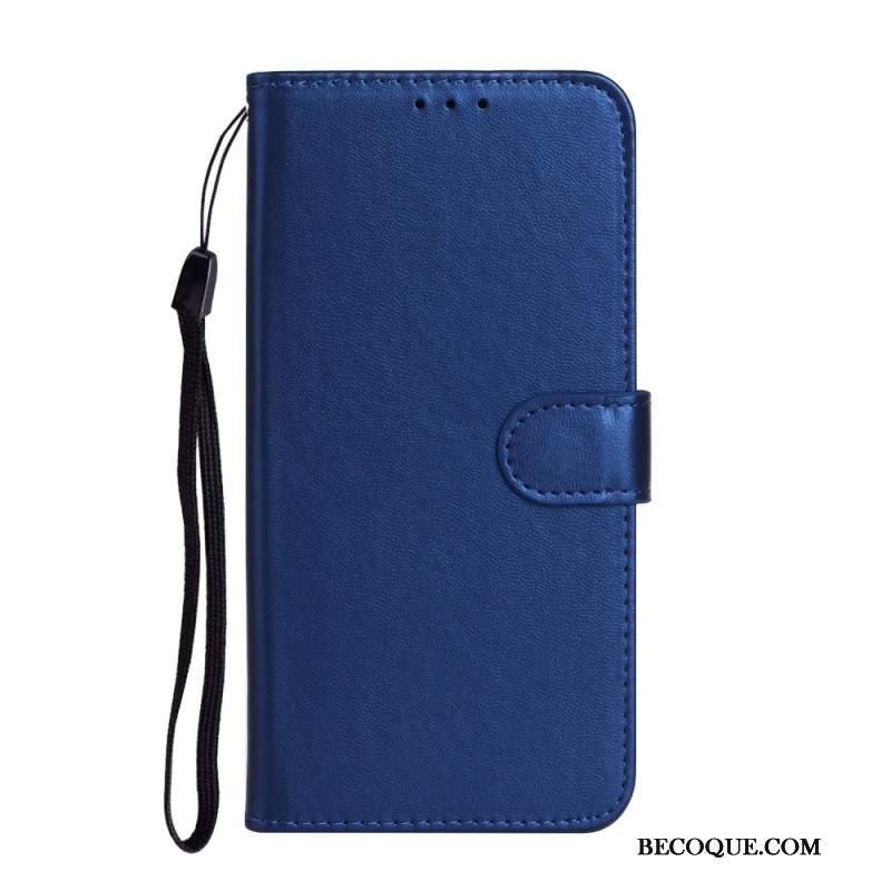 Etui Folio Samsung Galaxy A15 5g Gładka Tekstura Z Paskiem
