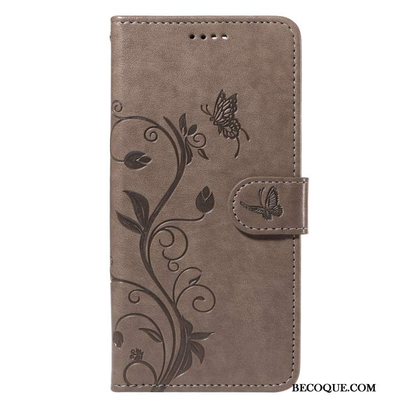 Etui Folio Samsung Galaxy A15 5g Kwiaty Moreli Z Paskiem Etui Ochronne