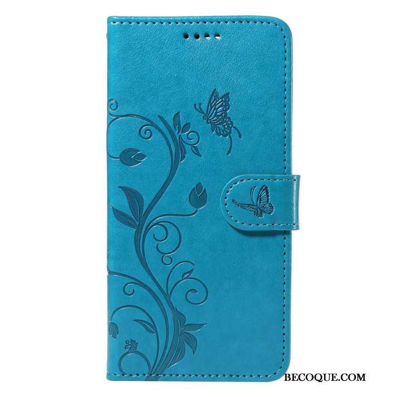 Etui Folio Samsung Galaxy A15 5g Kwiaty Moreli Z Paskiem Etui Ochronne