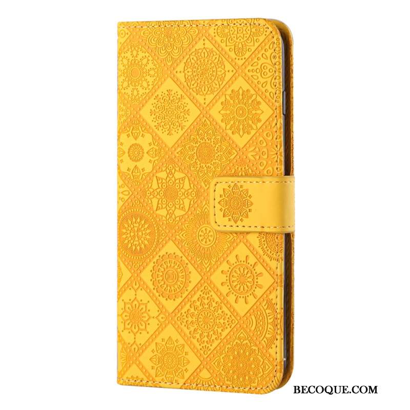 Etui Folio Samsung Galaxy A15 5g Patchworkowe Mandale Z Paskiem