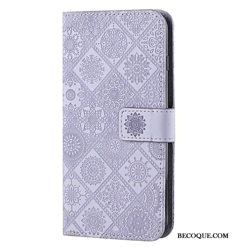 Etui Folio Samsung Galaxy A15 5g Patchworkowe Mandale Z Paskiem