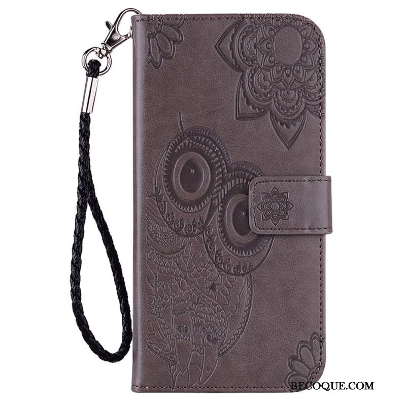 Etui Folio Samsung Galaxy A15 Wzór Sowy Z Paskiem Etui Ochronne