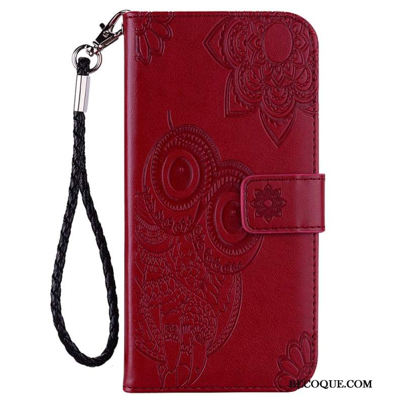 Etui Folio Samsung Galaxy A15 Wzór Sowy Z Paskiem Etui Ochronne