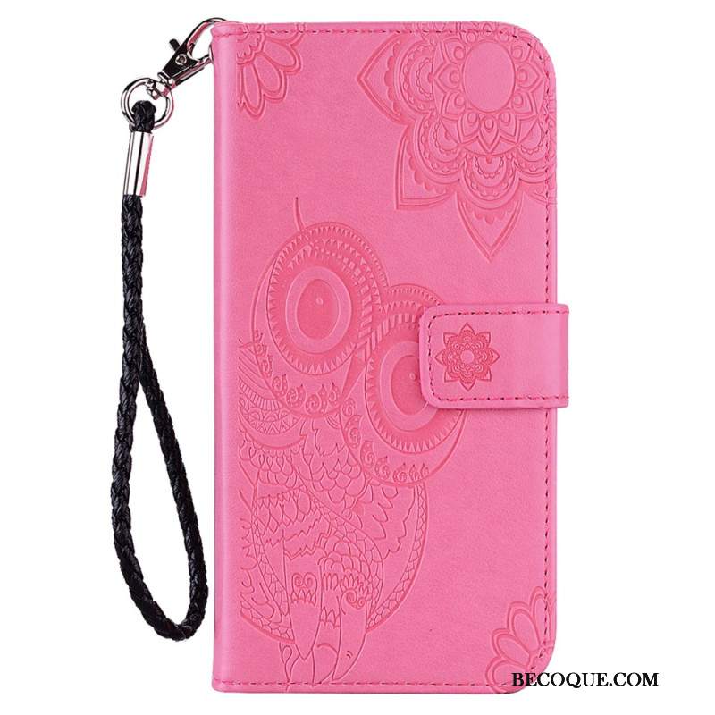 Etui Folio Samsung Galaxy A15 Wzór Sowy Z Paskiem Etui Ochronne