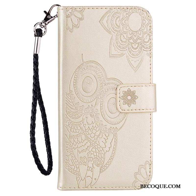 Etui Folio Samsung Galaxy A15 Wzór Sowy Z Paskiem Etui Ochronne