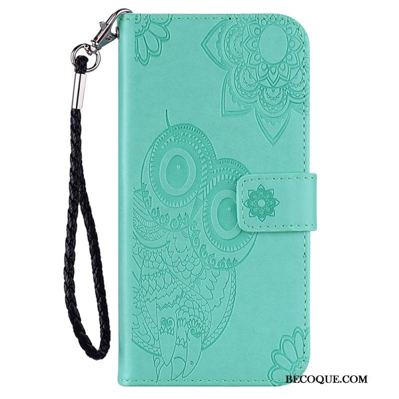 Etui Folio Samsung Galaxy A15 Wzór Sowy Z Paskiem Etui Ochronne