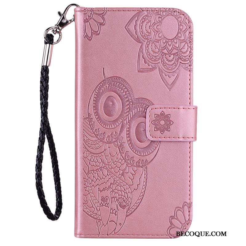 Etui Folio Samsung Galaxy A15 Wzór Sowy Z Paskiem Etui Ochronne