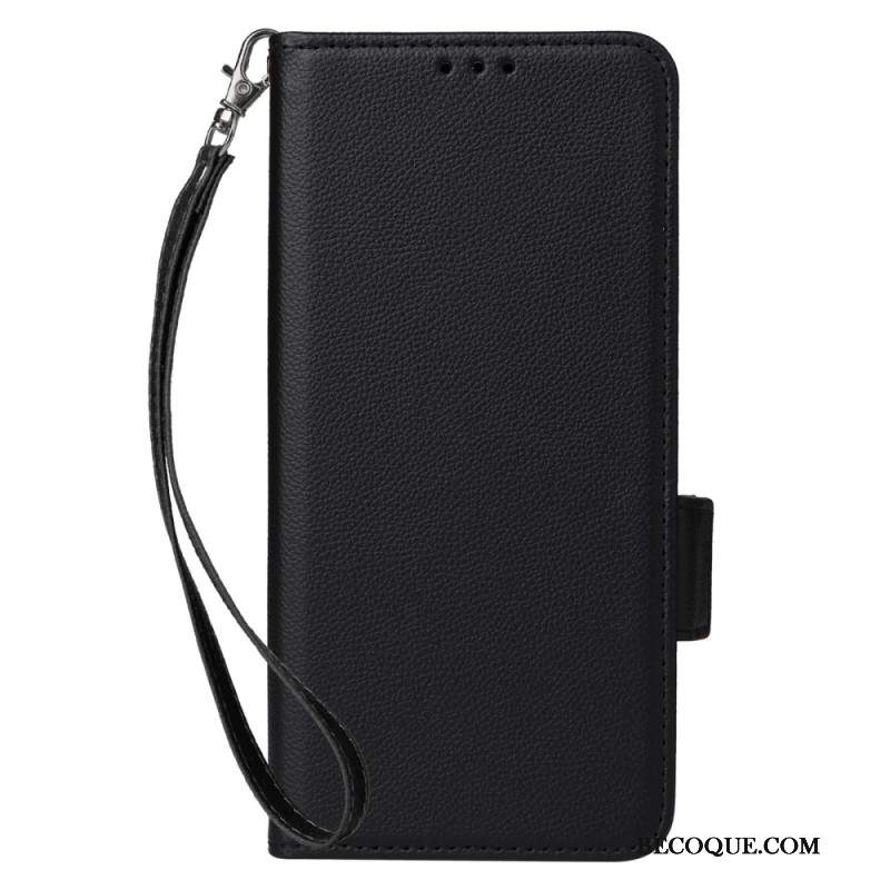 Etui Folio Samsung Galaxy A16 5g Tekstura Liczi Z Paskiem